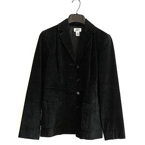 ANN TAYLOR LOFT - Black Suede Leather Blazer!